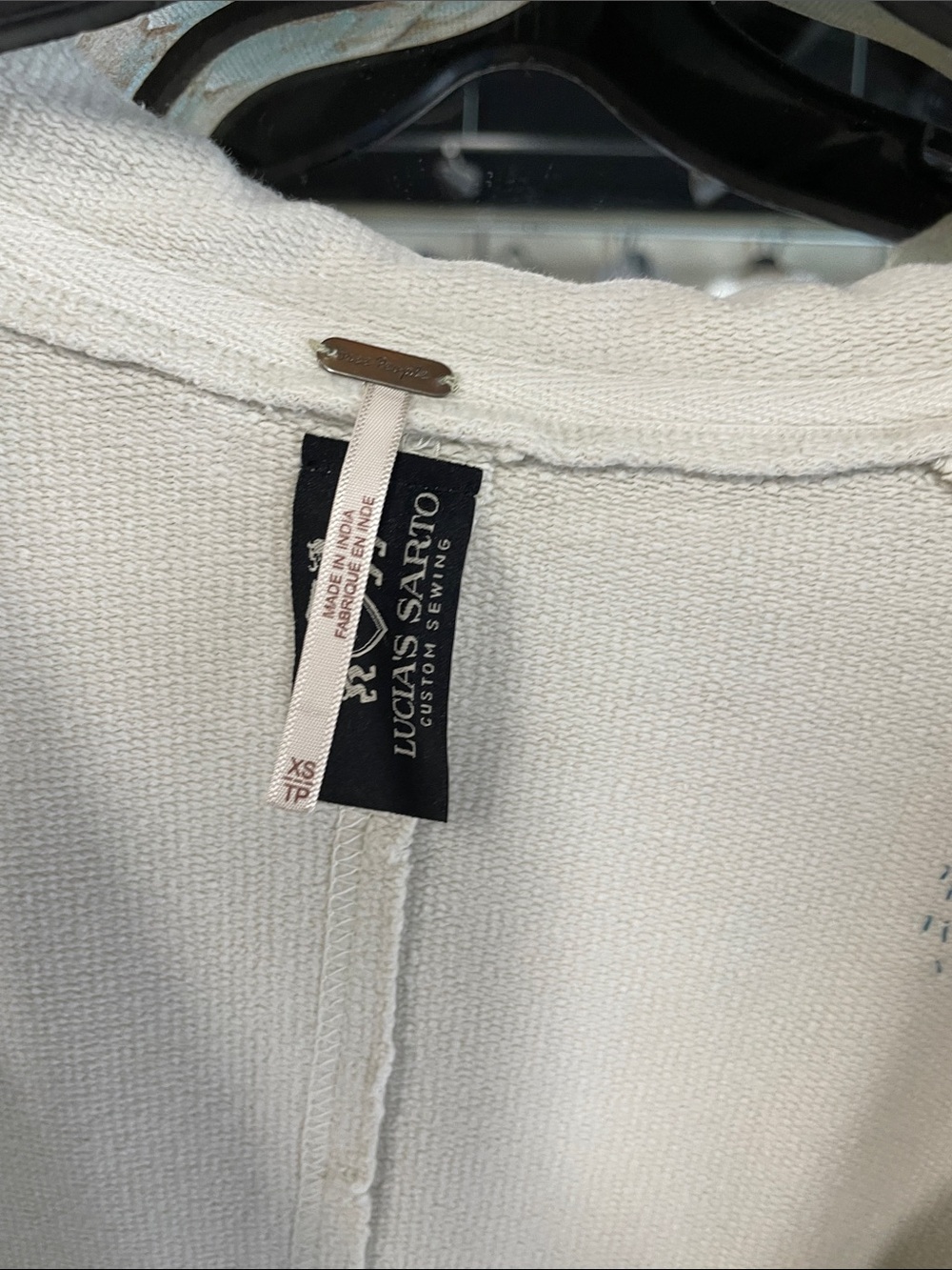 Free People Embroidered Cream Cardigan sweatshirt - Picture 6 of 17